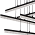 Lustra LED Suspendata cu Telecomanda, STRATA, 6 elemente, 82W, Lumina 3000/4000/6000K, Negru, Inaltime Reglabila [4]