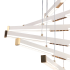 Lustra LED Suspendata Acril LT183/5WH, 68W, Lumina 3000/4000/6000K, Alb, Inaltime Reglabila [2]
