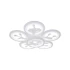 Lustra LED cu telecomanda si cristal DAISY 78W, 6 Elemente, lumina Rece/Calda/Neutra, Dimabila, Alb [4]