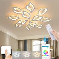 Lustra LED cu telecomanda LILY 147W, 12 Elemente, lumina Rece/Calda/Neutra, Dimabila, Alb Lustra LED cu telecomanda LILY 147W, 12 Elemente, lumina Rece/Calda/Neutra, Dimabila, Alb