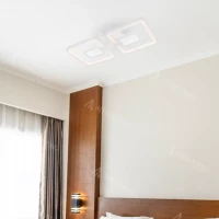 Lustra LED cu telecomanda FELIX 28W, 2 Patrate, lumina Rece/Calda/Neutra, Dimabila, Alb Lustra LED cu telecomanda FELIX 28W, 2 Patrate, lumina Rece/Calda/Neutra, Dimabila, Alb