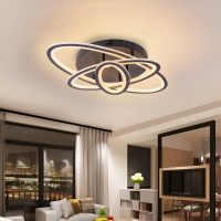 Lustra LED cu telecomanda TIANA 78W, 3 Elipse, lumina Rece/Calda/Neutra, Dimabila, Negru Lustra LED cu telecomanda TIANA 78W, 3 Elipse, lumina Rece/Calda/Neutra, Dimabila, Negru