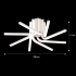 Lustra LED cu telecomanda IBANE, 8 surse, 3000K/4000K/6000K, 128W, Metal si Silicon, Alb [4]