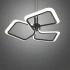 Lustra LED suspendata cu Telecomanda RIMINI 58W, 3 Patrate, lumina Rece/Calda/Neutra, Dimabila, Negru [2]
