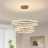 Lustra LED suspendata cu telecomanda NIVALIS 126W, Cercuri 60x80cm, lumina Rece/Calda/Neutra, Dimabila,Inaltime Reglabila, Auriu [3]