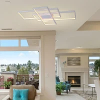 Lustra LED cu telecomanda LANDEN 84W, 3 Elemente, lumina Rece/Calda/Neutra, Dimabila, Alb Lustra LED cu telecomanda LANDEN 84W, 3 Elemente, lumina Rece/Calda/Neutra, Dimabila, Alb