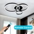 Lustra LED cu telecomanda RIGA LILITH, 68W, 3 Cercuri, lumina Rece/Calda/Neutra, Dimabila, Negru [4]