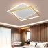Lustra LED cu telecomanda SOLARA 66W, 2 Patrate, lumina Rece/Calda/Neutra, Dimabila, Auriu Alb [2]