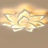 Lustra LED cu telecomanda LOTUS 91W, 9 Petale, lumina Rece/Calda/Neutra, Dimabila, Alb [1]