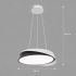 Lustra LED cu telecomanda SCHECTE, 3000K/4000K/6000K, 96W, Metal si Plastic, Alba+Neagra [4]