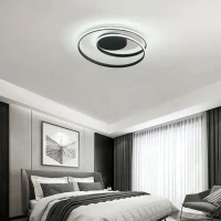 Lustra LED cu telecomanda VECTOR ARCADIA 56W, lumina Rece/Calda/Neutra, Dimabila, Negru