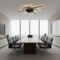 Lustra LED IANUSIS cu telecomanda 95W, 3 Elemente, lumina Rece/Calda/Neutra, Dimabila, Negru Lustra LED IANUSIS cu telecomanda 95W, 3 Elemente, lumina Rece/Calda/Neutra, Dimabila, Negru