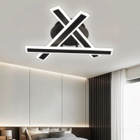 Lustra LED cu Telecomanda ZYRON Nobile, 62W, 40x5.5x10,Lumina Rece/Calda/Neutra, Dimabila, Negru, Metal, Plexiglas