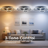 Lustra LED cu telecomanda BETTY 40W, 3 Cercuri, lumina Rece/Calda/Neutra, Dimabila, Negru [4]