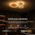Lustra LED cu telecomanda BETTY 40W, 3 Cercuri, lumina Rece/Calda/Neutra, Dimabila, Alb, Metal si Acril [4]