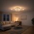 Lustra LED cu telecomanda BETTY 43W, 4 Cercuri, lumina Rece/Calda/Neutra, Dimabila, Alb [2]