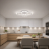 Lustra LED cu telecomanda BETTY 43W, 4 Cercuri, lumina Rece/Calda/Neutra, Dimabila, Alb [3]