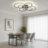 Lustra LED cu telecomanda BETTY 127W, 8 Cercuri, lumina Rece/Calda/Neutra, Dimabila, Negru [2]