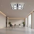 Lustra LED cu telecomanda SUSAN 96W, 4 Patrate, lumina Rece/Calda/Neutra, Dimabila, Negru [3]