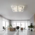 Lustra LED cu telecomanda SUSAN 96W, 4 Patrate, lumina Rece/Calda/Neutra, Dimabila, Alb [2]