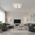 Lustra LED cu telecomanda SUSAN 96W, 4 Patrate, lumina Rece/Calda/Neutra, Dimabila, Alb [3]