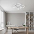 Lustra LED cu telecomanda ZOE 70W, 5 Patrate, lumina Rece/Calda/Neutra, Dimabila, Alb [3]