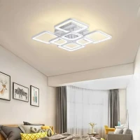 Lustra LED cu telecomanda ZOE 138W, 8 Patrate, lumina Rece/Calda/Neutra, Dimabila, Alb Lustra LED cu telecomanda ZOE 138W, 8 Patrate, lumina Rece/Calda/Neutra, Dimabila, Alb
