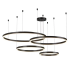 Lustra LED suspendata cu telecomanda LT813/4BK 139W, 4 Cercuri, lumina Rece/Calda/Neutra, Dimabila, Negru, Inaltime Reglabila [3]
