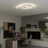 Lustra LED cu telecomanda LUCY 27W, 2 Cercuri, lumina Rece/Calda/Neutra, Dimabila, Alb, Metal si Acril [2]