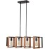 Lustra Vintage LV560/4BK, 4XE27, Rustic Barn, Lemn si Metal, 85cm, Negru [3]