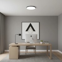 Plafoniera LED SOLIS 37cm 32W Lumina Rece Negru