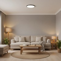 Plafoniera LED SOLIS 47cm 70W Lumina Rece Negru