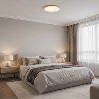Plafoniera LED SOLIS, D47cm, 70W, Lumina Rece 6000K, Auriu