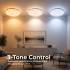 Plafoniera LED Floare 23 cm, 22W, 3000K / 4000K / 6000K, Alb, Metal si Acril [4]