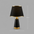 Veioza VZ210BK, 1x E27,Metal si Textil, Negru si Auriu [4]
