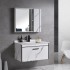 Set Mobilier pentru Baie CORFU, 60x48cm, 2 Piese, Negru si Alb [3]
