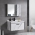 Set Mobilier pentru Baie CORFU, 80x48cm, 2 Piese, Negru si Alb [2]
