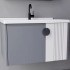 Set Mobilier pentru Baie MYKONOS, Dulap Lavoar+Dulap Oglinda 60cm, 2 Piese, Gri si Alb [4]