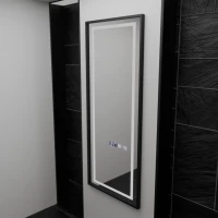 Oglinda LED Rectangula, 60x150cm, Bianca Senzor Radar Marcello, Sistem Dezaburire, Ceas & Termometru, Dimabila, Dressing Couture