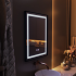 Oglinda LED Rectangulara, 60x80cm, EDGE Touch, Sistem Dezaburire, Rama Neagra [4]