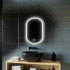 Oglinda LED Ovala, 45x65cm, Velara Touch, Sistem Dezaburire, Dimabila [2]