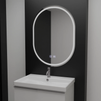Oglinda LED Ovala, 50x100cm, Velara Touch, Sistem Dezaburire, Dimabila