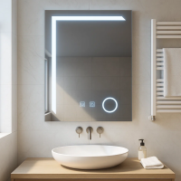 Oglinda LED Rectangulara, 60x80cm, Linea Touch, Sistem Dezaburire, Dimabila Oglinda LED Rectangulara, 60x80cm, Linea Touch, Sistem Dezaburire, Dimabila