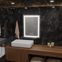 Oglinda LED Rectangulara, 45x60cm, RADIANTE Touch, Sistem Dezaburire, Dimabila Oglinda LED Rectangulara, 45x60cm, RADIANTE Touch, Sistem Dezaburire, Dimabila