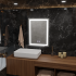 Oglinda LED Rectangulara, 60x80cm, RADIANTE Touch, Lumina Rece, Sistem Dezaburire, Dimabila [2]