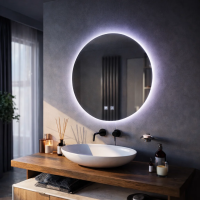 Oglinda LED Rotunda, 12W, 50cm, Isolda,Touch, Sistem Dezaburire, Lumina Rece 6000k Oglinda LED Rotunda, 12W, 50cm, Isolda,Touch, Sistem Dezaburire, Lumina Rece 6000k