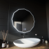 Oglinda LED Rotunda, 70cm, VIVO Touch, Sistem Dezaburire, Dimabila [3]