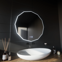 Oglinda LED Rotunda, 80cm, VIVO Touch, Sistem Dezaburire, Dimabila Oglinda LED Rotunda, 80cm, VIVO Touch, Sistem Dezaburire, Dimabila