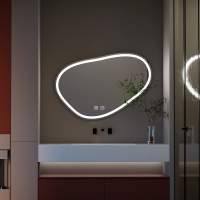 Oglinda LED Touch Quassare, Sistem Dezaburire 90x65 cm Oglinda LED Touch Quassare, Sistem Dezaburire 90x65 cm