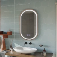 Oglinda LED Touch Impora Sistem Dezaburire 50x80 cm Rama Rose Gold Oglinda LED Touch Impora Sistem Dezaburire 50x80 cm Rama Rose Gold